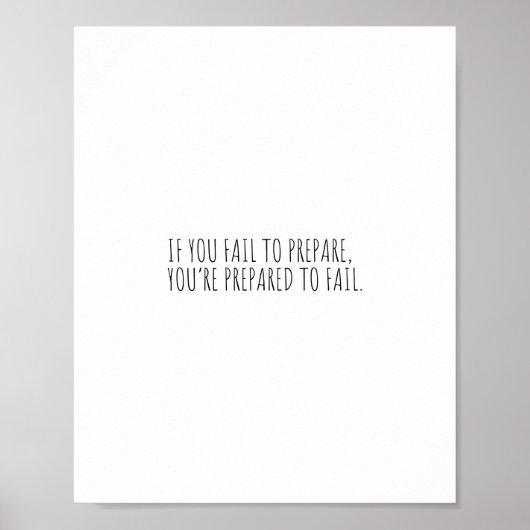 Wenn du versage, dich vorzubereiten, bist du berei poster (Vorne)