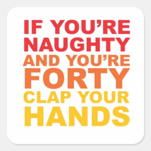 WENN DU VIER BIST UND DU SCHLECHT BIST QUADRATISCHER AUFKLEBER