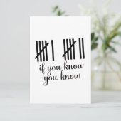 Wenn du weißt, weißt du Sechs Sieben 6 7 Mathe  Einladung (Stehend Vorderseite)