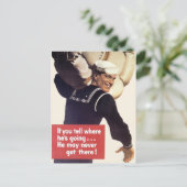 Wenn du weißt, wohin er geht... postkarte (Stehend Vorderseite)