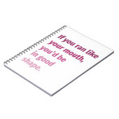 Wenn du wie dein Mund lief... Notizblock (Linke Seite)