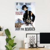 Wenn du Will, dich an den Marines zu beteiligen Poster (Heimbüro)