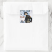 Wenn du Will zu kämpfen! ~ Join the Marines Quadratischer Aufkleber (Tasche)