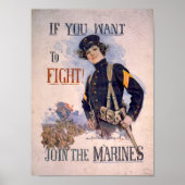 Wenn du Will zu kämpfen - Mitglied der Marines Poster (Vorne)