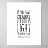 Wenn du Wissen hast, das andere lasse, Margaret Fu Poster (Vorne)