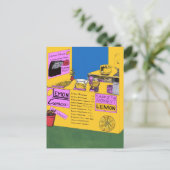 Wenn du Zitronen hast, mache Lemonade Postkarte (Stehend Vorderseite)