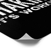 Wenn du zitterst, funktioniert es Funny Pilates Yo Poster (Ecke)
