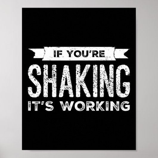 Wenn du zitterst, funktioniert es Funny Pilates Yo Poster (Vorne)