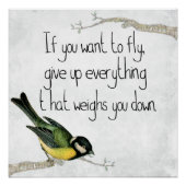 Wenn du zu Fly Motivierend Poster Will (Vorderseite)