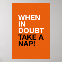 WENN DU ZWEIFELST, MACH EIN NICKERCHEN – Cozy Wand Poster