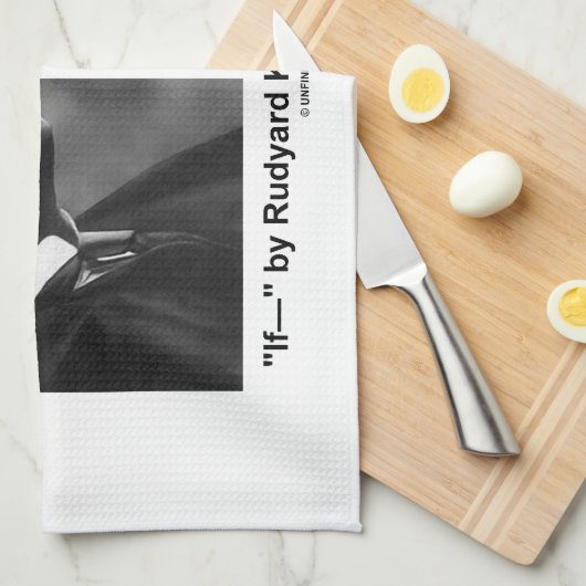 Wenn durch motivierend Rategedicht Rudyard Kipling Geschirrtuch (Viertel Falte)