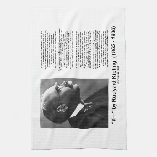 Wenn durch motivierend Rategedicht Rudyard Kipling Geschirrtuch (Vertikal)