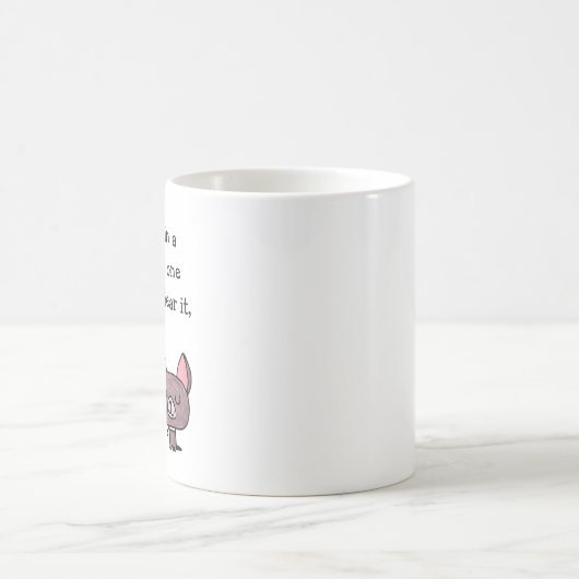 Wenn ein Baum in einem Wald fällt Funny Chihuahua Kaffeetasse (Mittel)