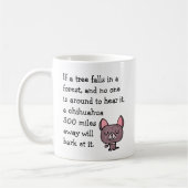 Wenn ein Baum in einem Wald fällt Funny Chihuahua Kaffeetasse (Links)