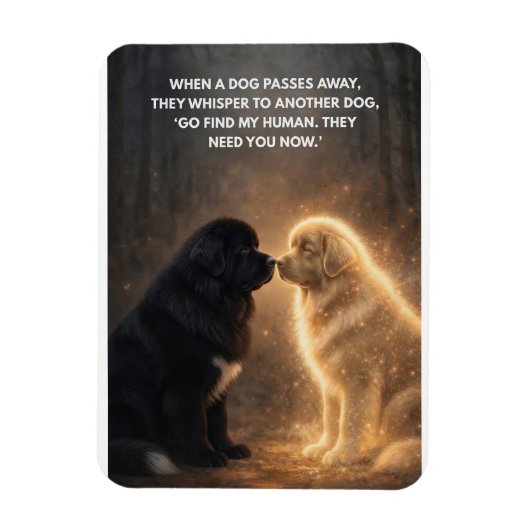 Wenn ein Hund stirbt Magnet (Vertikal)