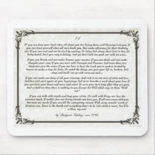 WENN ein inspirierendes Gedicht für junge Männer Mousepad