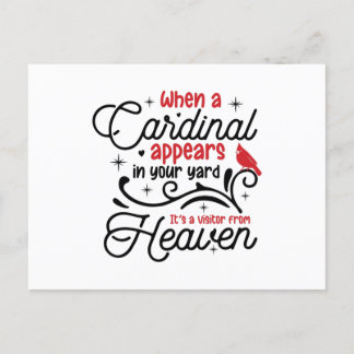 Wenn ein Kardinal auf Ihrem Hof erscheint Postkarte
