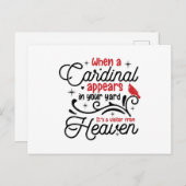 Wenn ein Kardinal auf Ihrem Hof erscheint Postkarte (Vorne/Hinten)
