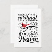 Wenn ein Kardinal besucht Dankeskarte (Vorne/Hinten)