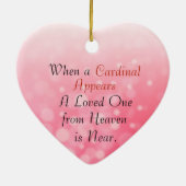 Wenn ein Kardinal erscheint, ist ein geliebter aus Keramik Ornament (Hinten)