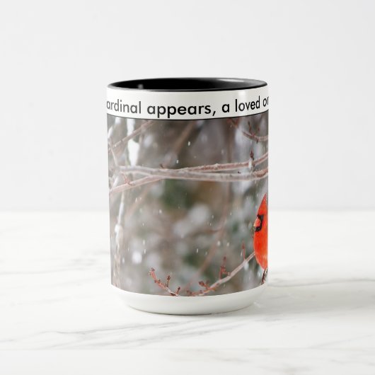 Wenn ein Kardinal erscheint, ist ein geliebtes man Tasse (Zentrum)