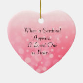 Wenn ein Kardinal erscheint Weihnachten in Erinner Keramik Ornament (Hinten)