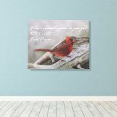 Wenn ein Kardinal in Ihrem Garten erscheint... Leinwanddruck (Insitu (Holzboden))