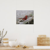 Wenn ein Kardinal in Ihrem Garten erscheint... Poster (Küche)