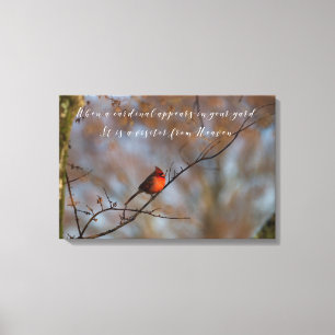Wenn ein Kardinal in Ihrer Yardphotographie Leinwanddruck