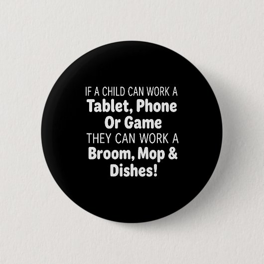 Wenn ein Kind ein Tablet Telefon Besen Mopp bedien Button (Vorderseite)