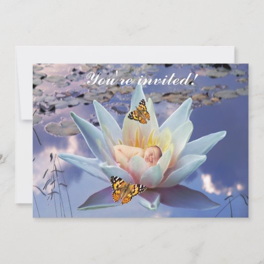 Wenn ein kleines Baby schlafen geht Dusche Einladu Einladung (Vorderseite)