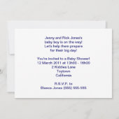 Wenn ein kleines Baby schlafen geht Dusche Einladu Einladung (Rückseite)