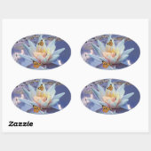 Wenn ein kleines Baby schlafen geht Ovaler Aufkleber (Blatt)