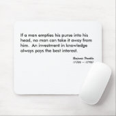 Wenn ein Mann seinen Geldbeutel in seinen Kopf Mousepad (Mit Mouse)