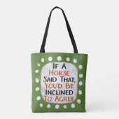 Wenn ein Pferd sagte, dass Tote Tasche (Rückseite)