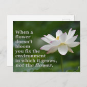Wenn eine Blume nicht blüht Postkarte (Vorne/Hinten)