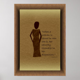 Wenn eine Frau sicheres Plakat ist