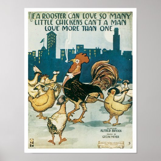 Wenn eine Rooster-Vintage Songbook-Abdeckung Poster (Vorne)