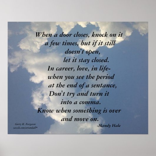 WENN EINE TÜR DIE MANDY HALL SCHLIESST POSTER (Vorne)