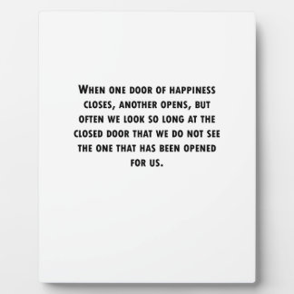 Wenn eine Tür geschlossen wird Fotoplatte