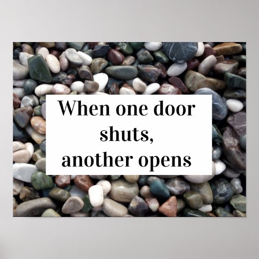 Wenn eine Tür geschlossen wird, öffnet eine andere Poster (Vorne)