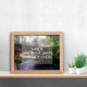 Wenn eine Tür geschlossen wird, öffnet sich ein An Poster