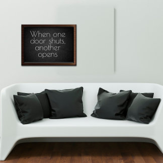 Wenn eine Tür inspirierendes Poster