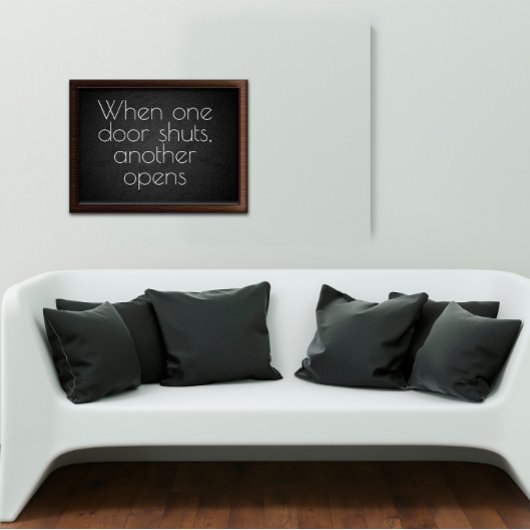 Wenn eine Tür inspirierendes Poster