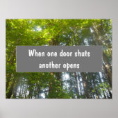 Wenn eine Tür schließt eine andere öffnet sprichwö Poster (Vorne)