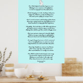 Wenn Einhörner... Kinder Poster (Küche)