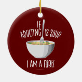 Wenn Erwachsene Suppe ist Keramik Ornament (Hinten)