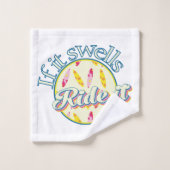 Wenn es anschwellt reiten, surfen sie mädchenhaft  badhandtuch set (Waschlappen)