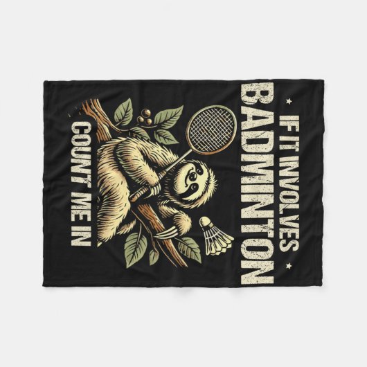 Wenn es Badminton betrifft, zählen Sie mich in Shu Fleecedecke (Vorderseite (Horizontal))