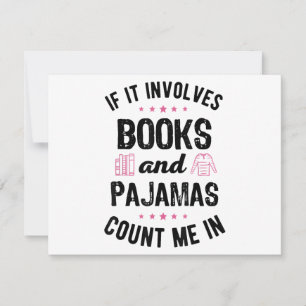 Wenn es Bücher und Pajamas Buch Lover Bookwo beinh Dankeskarte